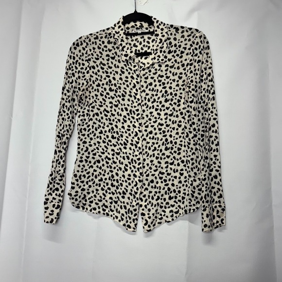 Reformation Tops - Reformation Cheetah Print Button Up Long Sleeve Shirt Women‎ Size Small